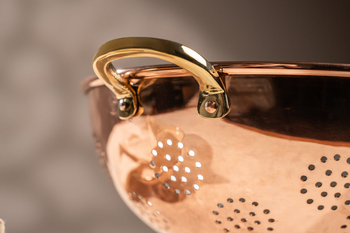 Hand-Hammered Copper Colander with Tin Interior, 210 mm – view 3