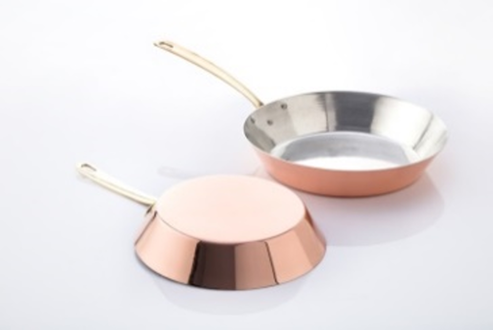 Handmade copper frying pan, Traditional tin-lined skillet, Artisanal copper cookware, Elegant copper frying pan, Professional chef copper skillet, Premium kitchenware for cooking, Heat-conductive sauté pan, Vintage-inspired cooking pan, Compact copper fry pan, Brass handle skillet
