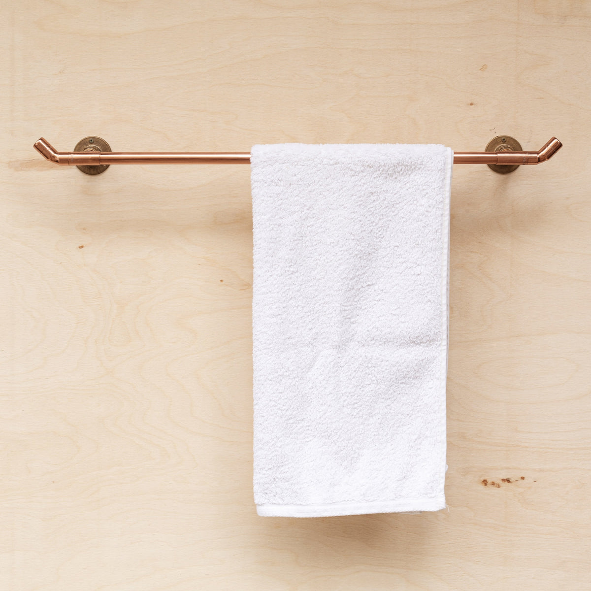 Industrial Copper Wall-Mounted Towel Rail – view 3