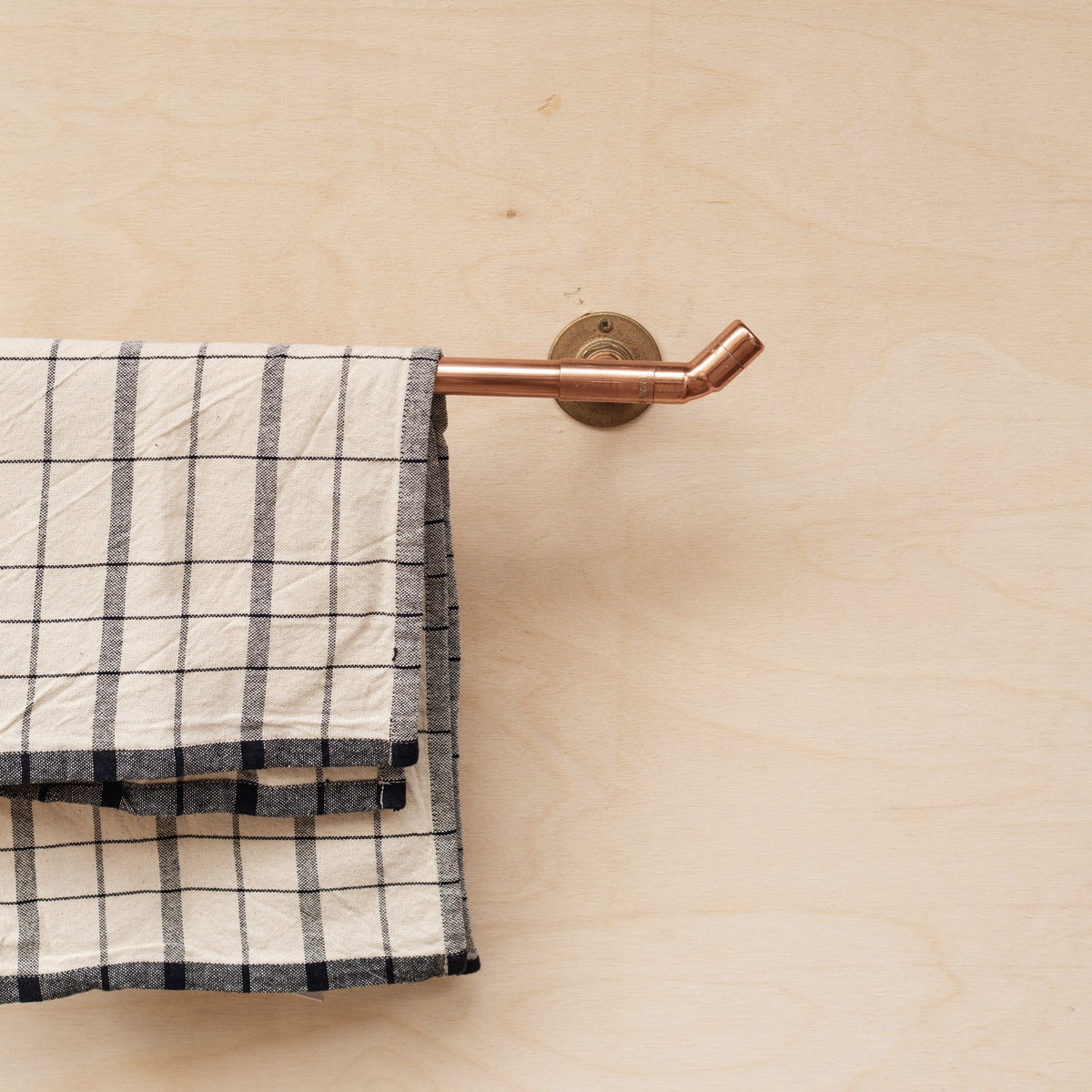 Industrial Copper Wall-Mounted Towel Rail – view 4