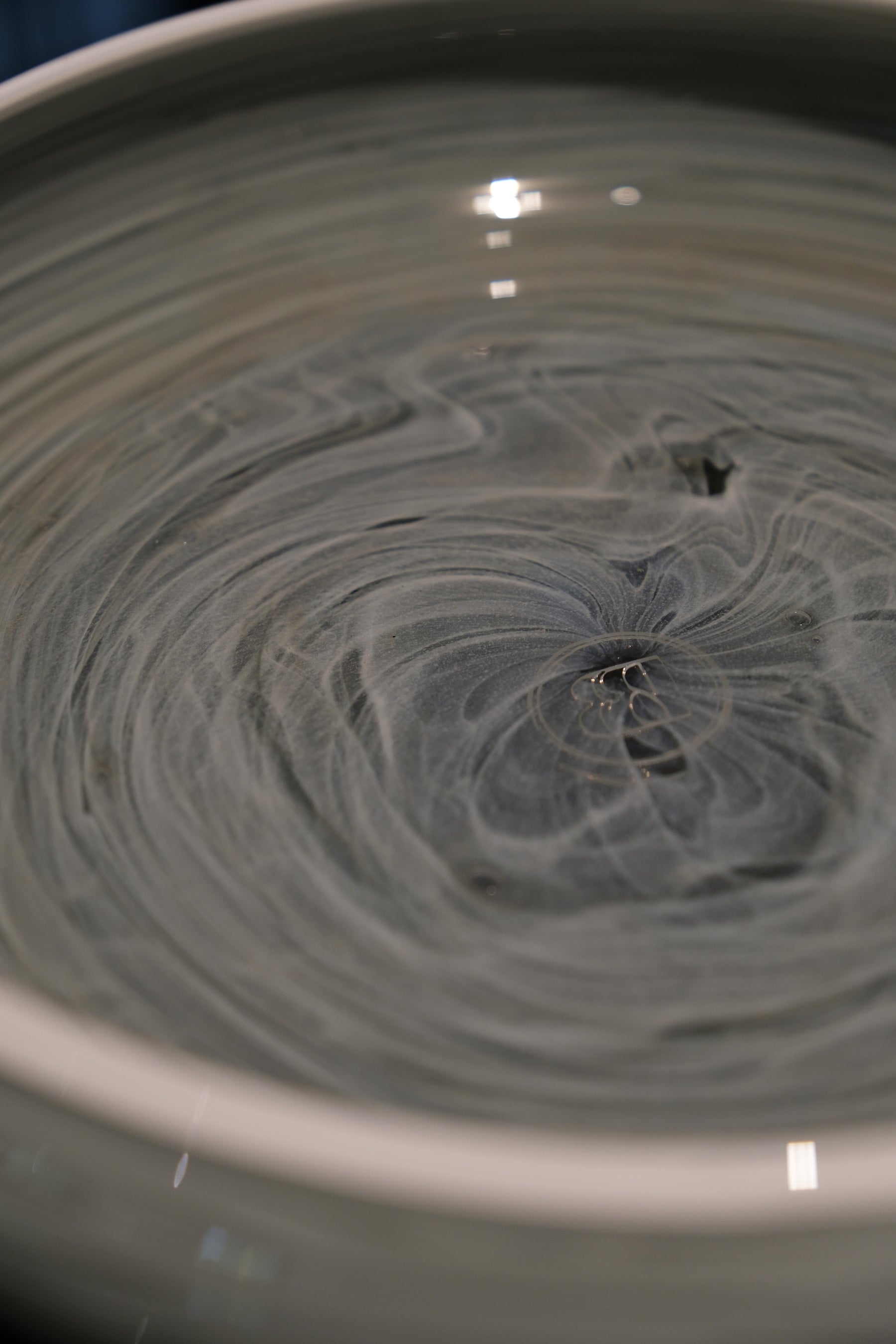 Luna Grigia Hand-Blown Glass Object