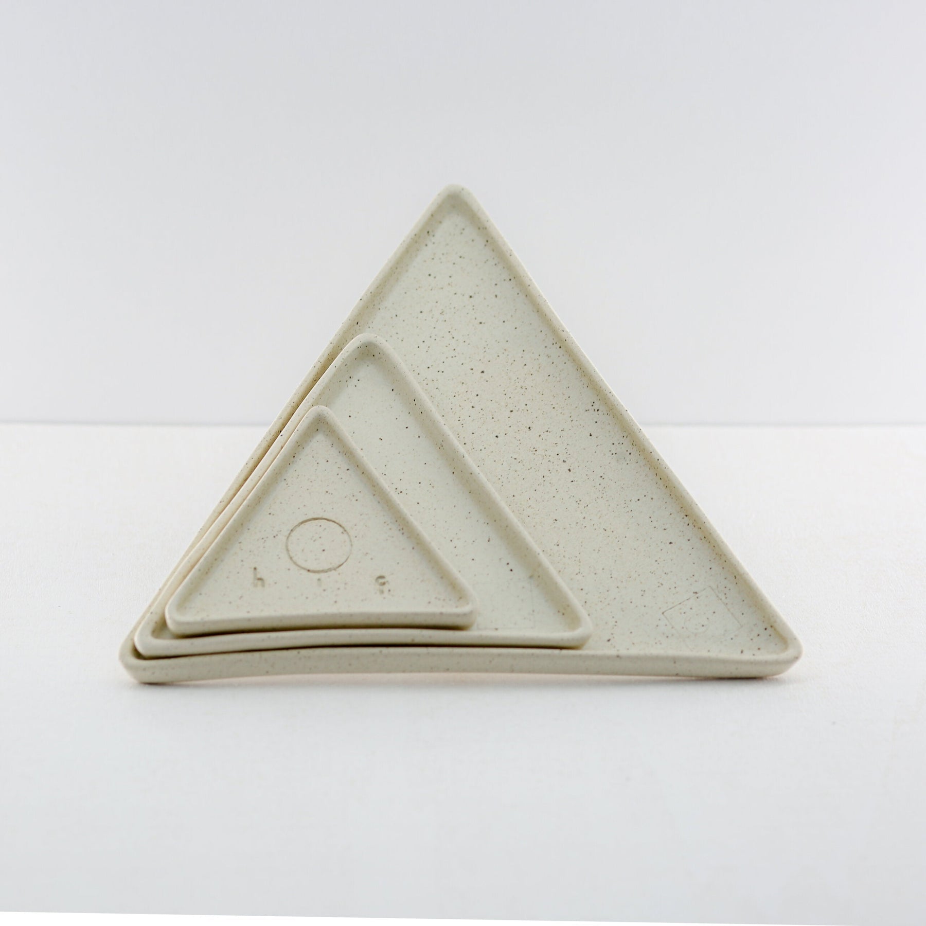 Hic Ceramics Large Triangle Plate — Handcrafted Stoneware Serving Plate