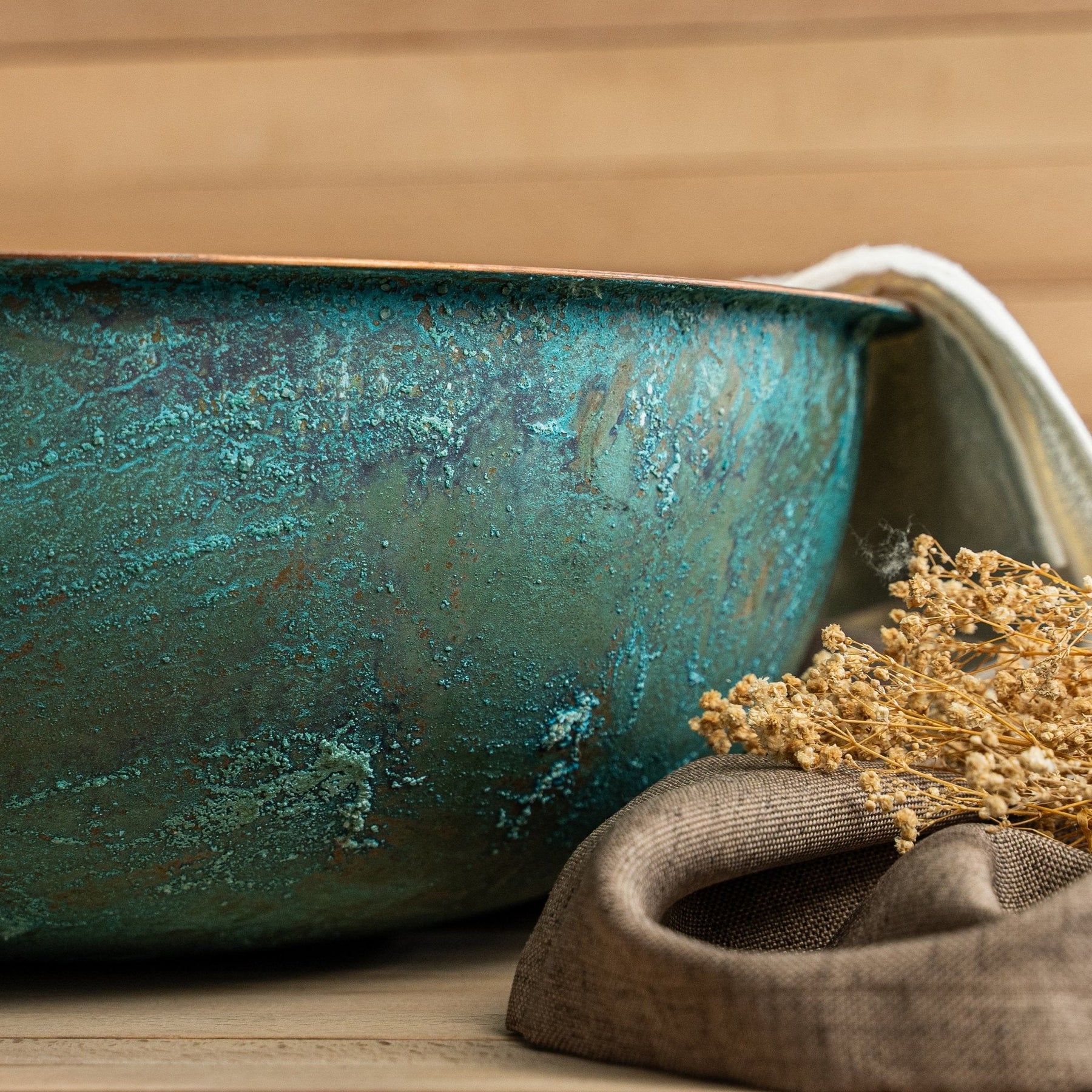 Handmade Dark Copper Pedicure Bowl – Luxurious Foot Soaking Bath for Spa & Home - Alfiq's Store