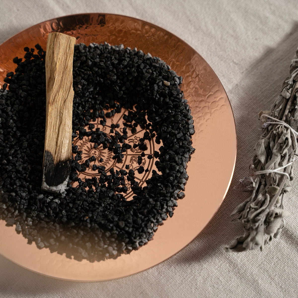 Hand - Hammered Copper Zodiac Plate – Astrology - Inspired Jewelry & Incense Dish - Alfiq's Store