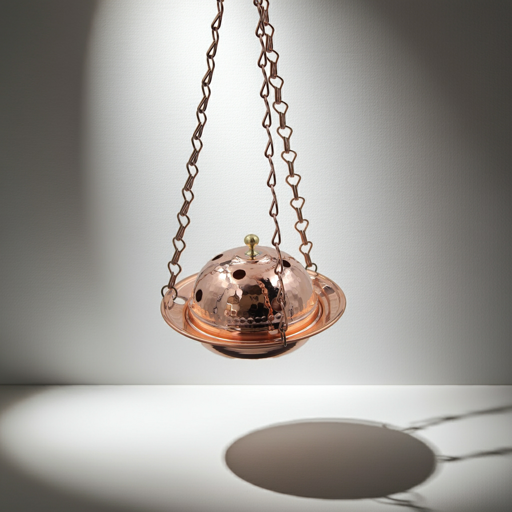 Solid Copper Hanging Incense Burner & Aromatherapy Diffuser