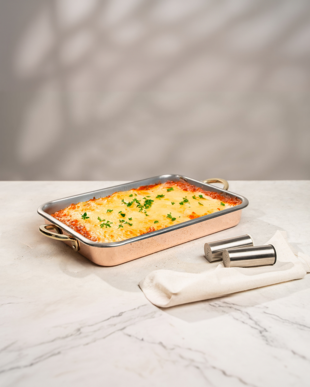 Handcrafted Copper Baking Tray with Tin Lining, 370 mm x 270 mm