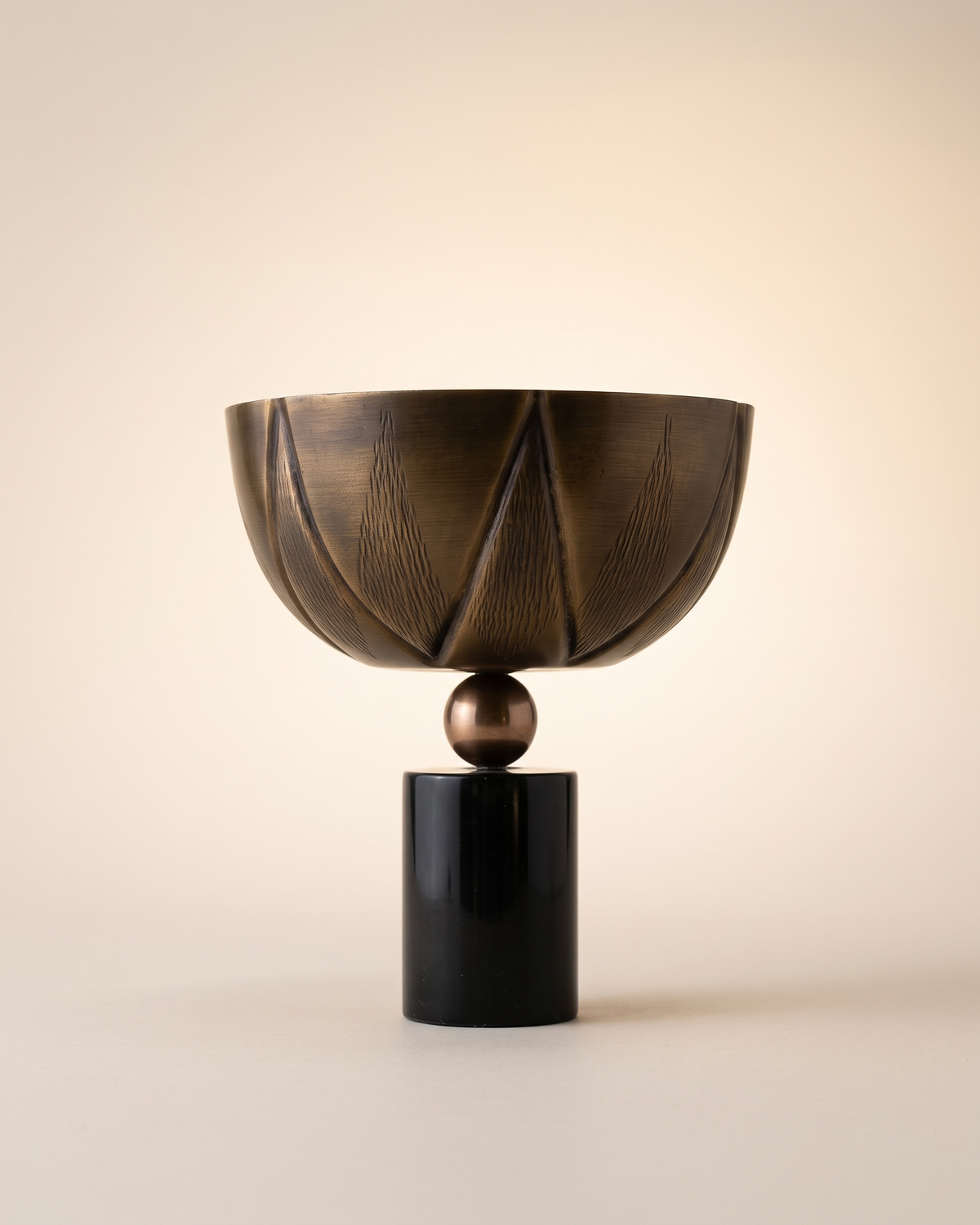 Herringbone Bowl on a pale ivory studio background