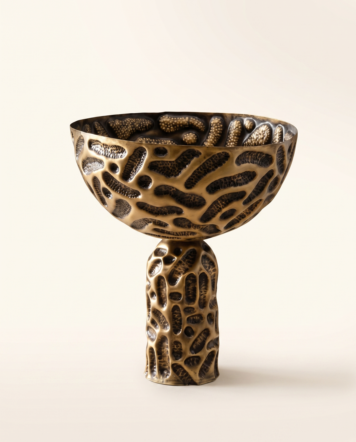 Embossed Brass Bowl – XL Statement Piece