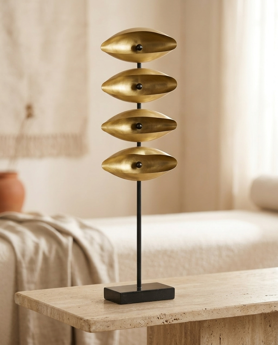 Quadruple Shell Decorative Object