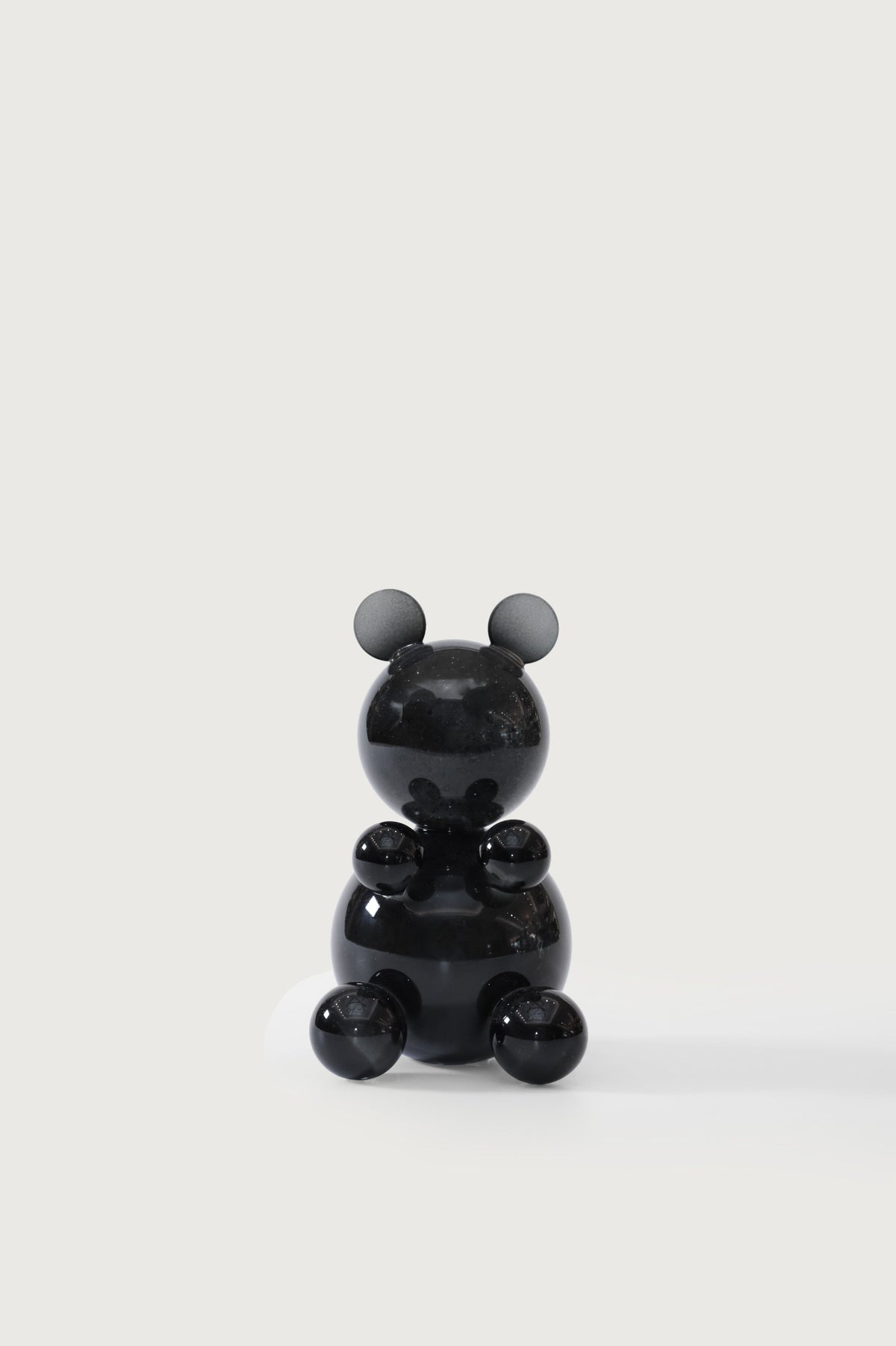 Glass Bear Figurine — Jet Black