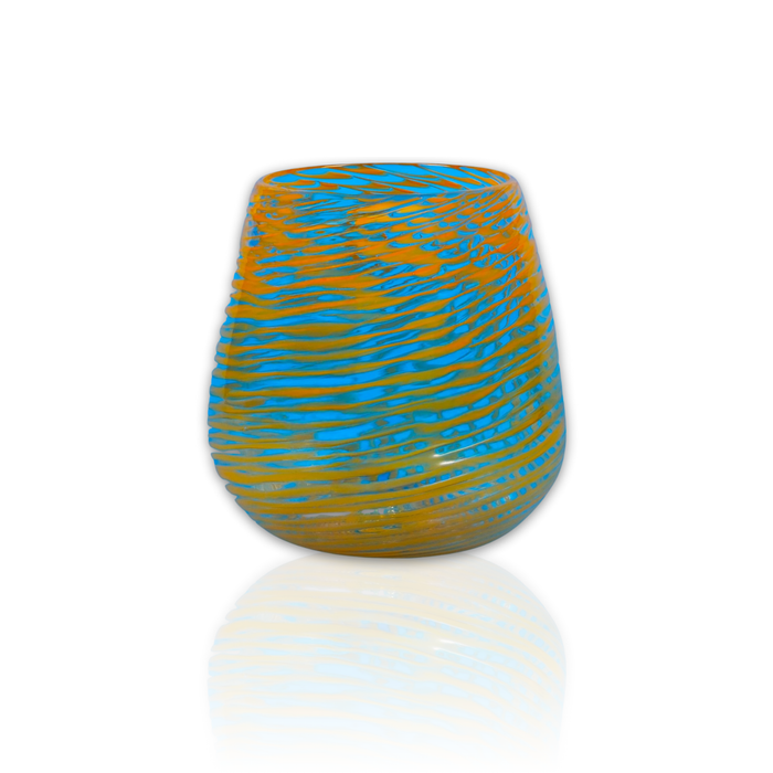 Barbablanca Swirl Glass Tumbler - Arangione