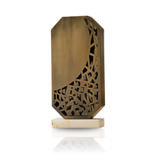 Laser Cut Bronze Vase – Sculptural Geometric Design