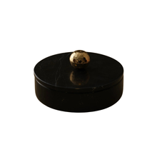 Black Marble Box with Brass Knob (One Piece)
