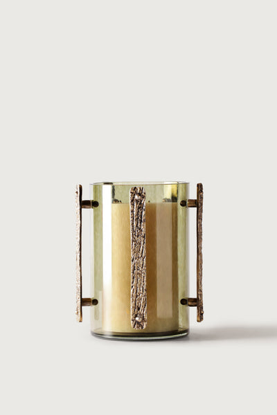 Brass-Banded Glass Vase (One Piece)