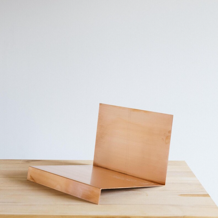 Handcrafted Copper Book & Vinyl Record Stand - Handmade Copper Home Decor
