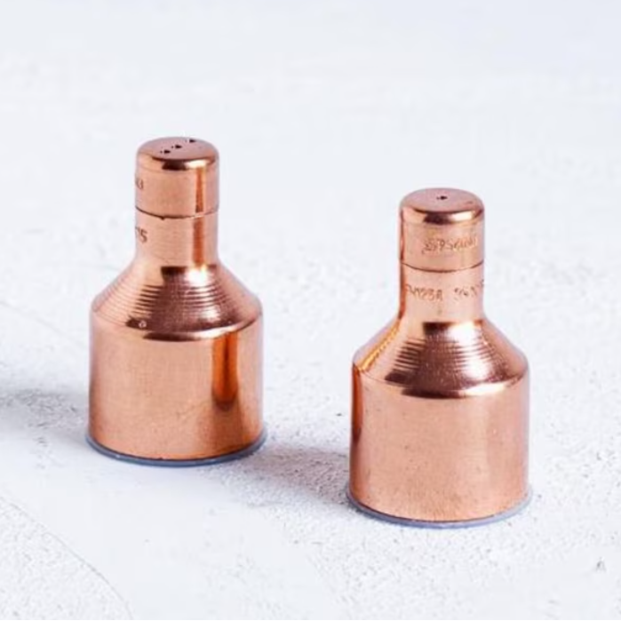 Copper Salt & Pepper Shakers Set | Handmade Copper Kitchen Utensils - Tabletop Accessories