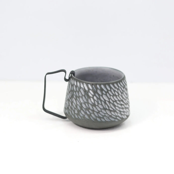 Hic Ceramics Stone Medium Cup Recif — Handcrafted Stoneware Cup with Removable Handle