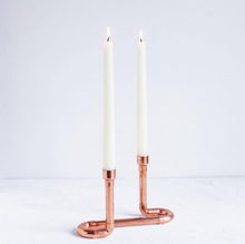 Handcrafted Copper Double Candle Holder - Handmade Copper Rustic Home Decoration