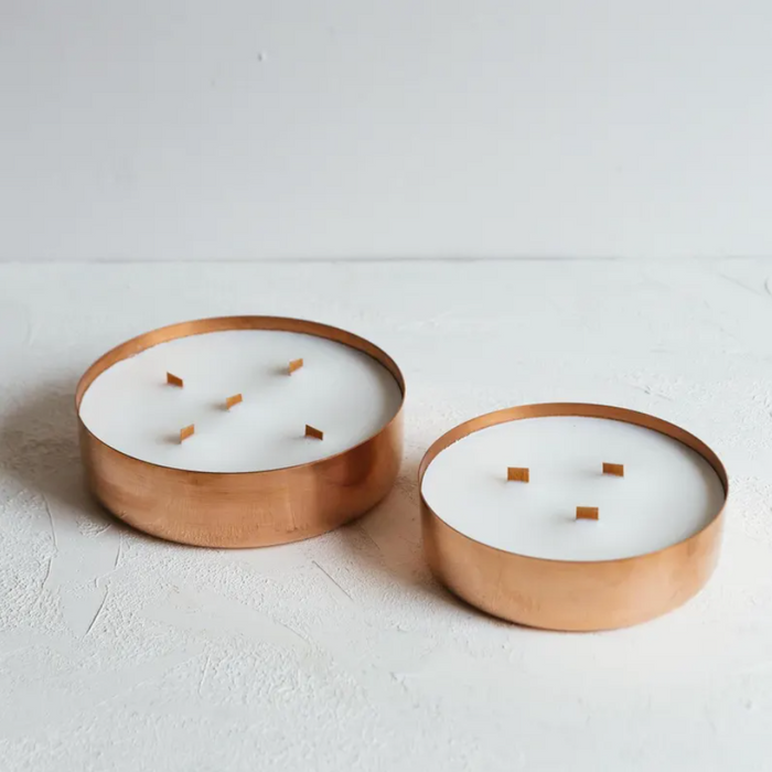Handmade Set of 2 Copper Candle Holders | Rustic & Eco-Friendly Copper Home Décor