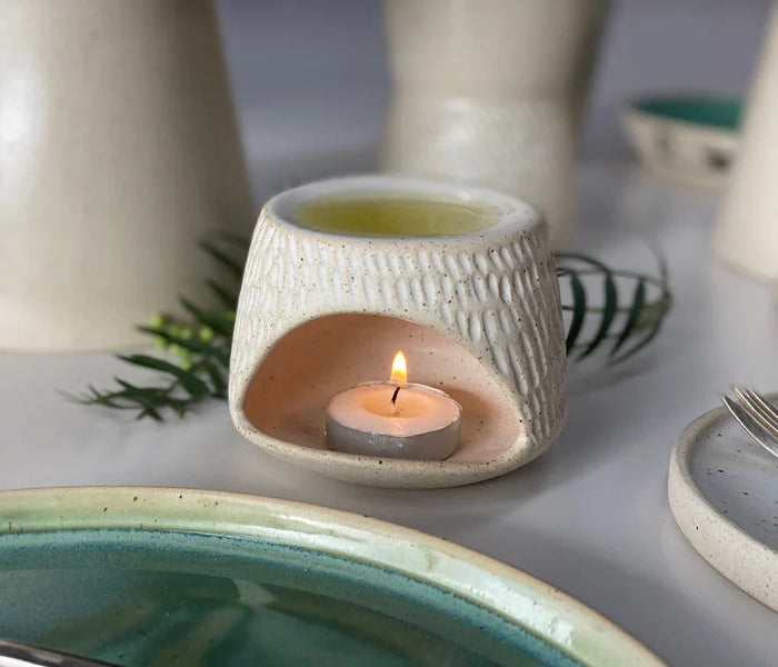 Hic Ceramics Snow White Handcrafted Stoneware Censer