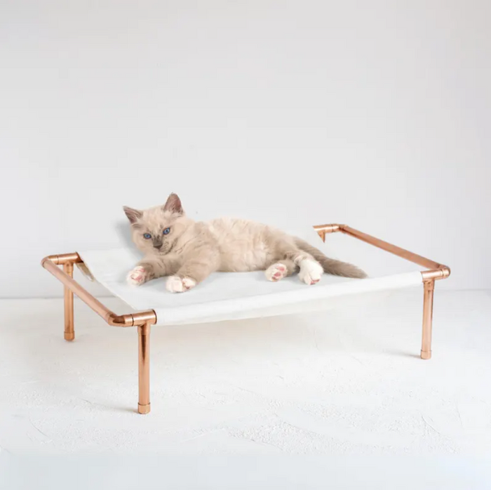 Handmade Copper Cat Hammock Bed – Modern Minimalist Pet Lounger