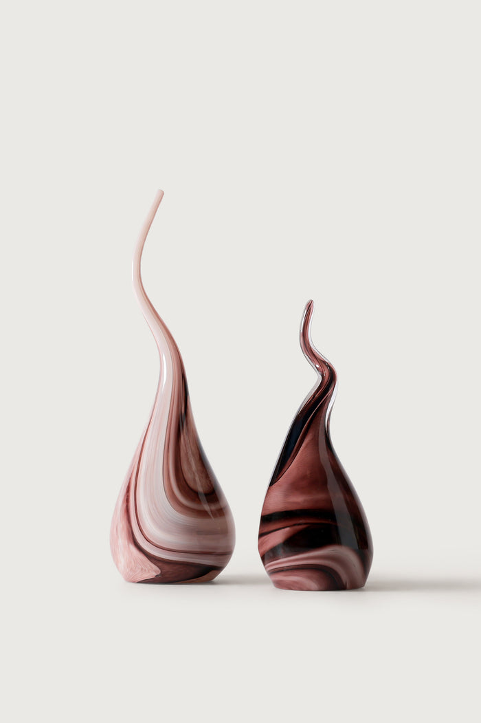 Mini Tusk Glass Sculpture (Set of 2)