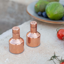 Copper Salt & Pepper Shakers Set | Handmade Copper Kitchen Utensils - Table – view 2