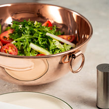 Handmade Copper Salad Bowl, 100% Solid Hammered Copper Serving Bowl – view 2
