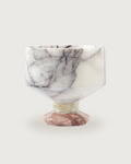 HANDMADE MARBLE CHALICE - LILAC/GREEN/RED