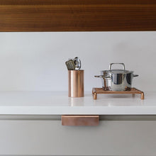 Brushed Copper Finger Pull Handles – Solid Copper Cabinet Hardware – view 3
