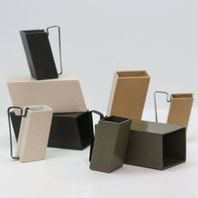 Hic Ceramics Khaki Rectangular Small Stoneware Mug with Removable Stainless Steel Handle