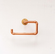 Handcrafted Copper Toilet Paper Holder – Industrial Chic Wall-Mounted Bathr – view 3