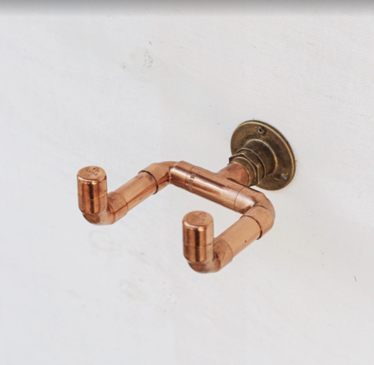 Copper Guitar Holder - Handmade Solid Copper Guitar Pick Wall Hanger - Rust – view 3