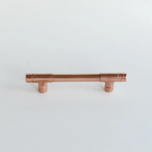 Industrial Copper Handle with Plate | Handmade Solid Copper Pull with Backp – view 3