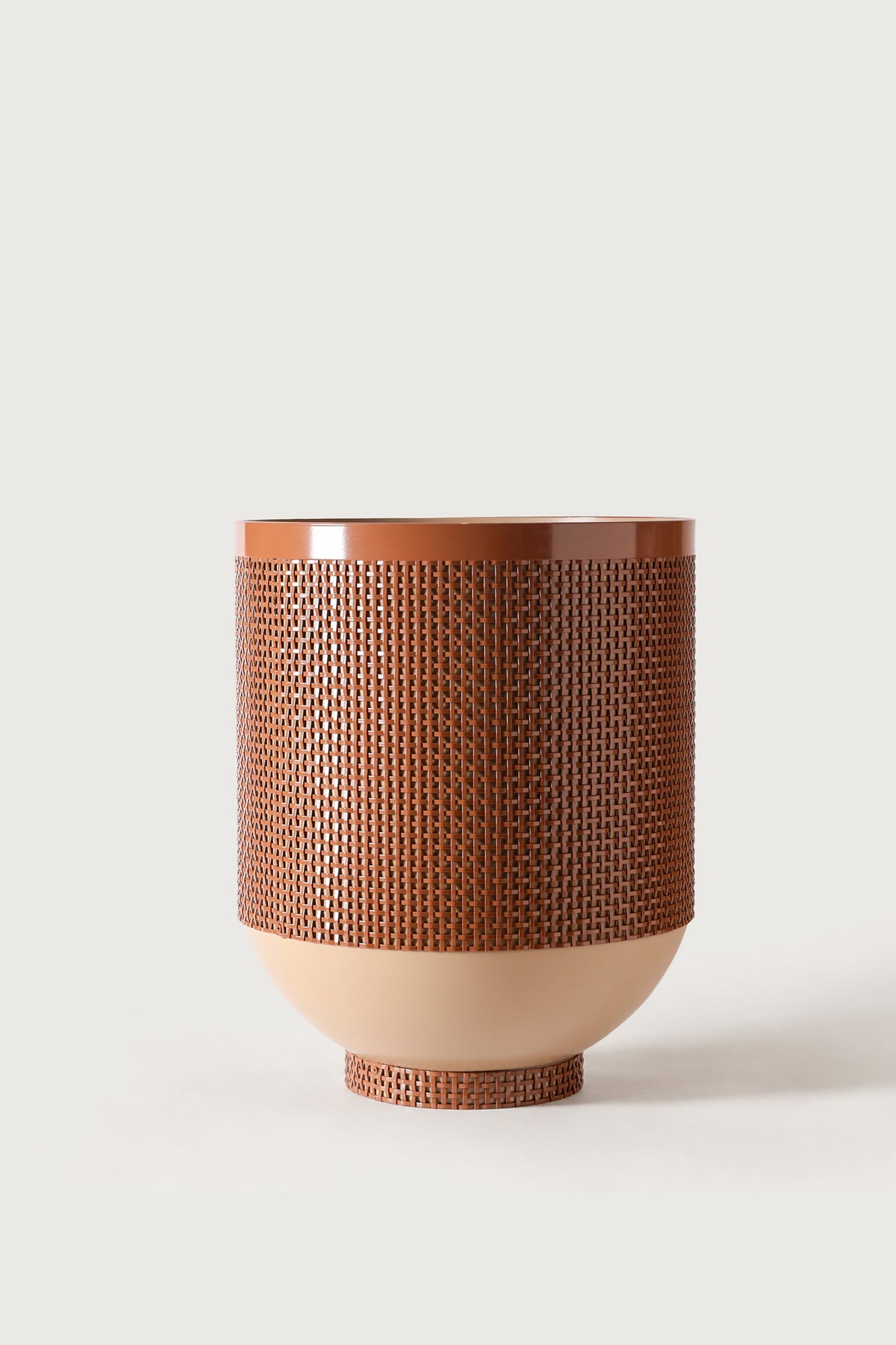 Woven-Texture Planter, Blush (One Piece) — Bels & Pearl