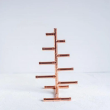 Handcrafted Copper Pipe Christmas Tree - Modern Minimalist Copper New Year – view 4