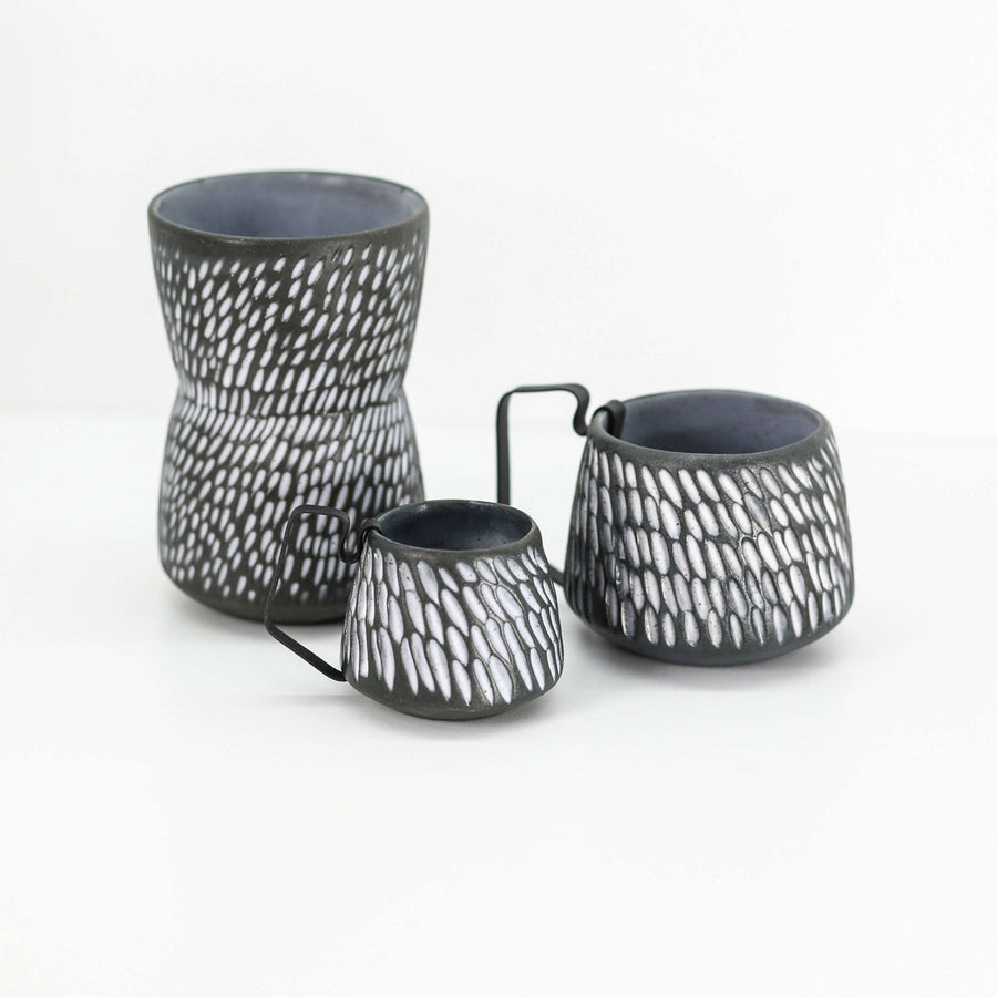 Hic Ceramics Sand Cup Set Recif — Handcrafted Stoneware Trio