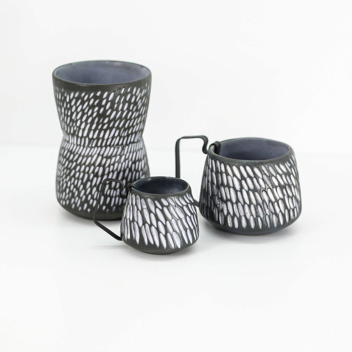 Hic Ceramics Mocca Sand Cup Set Recif — Handcrafted Stoneware Trio