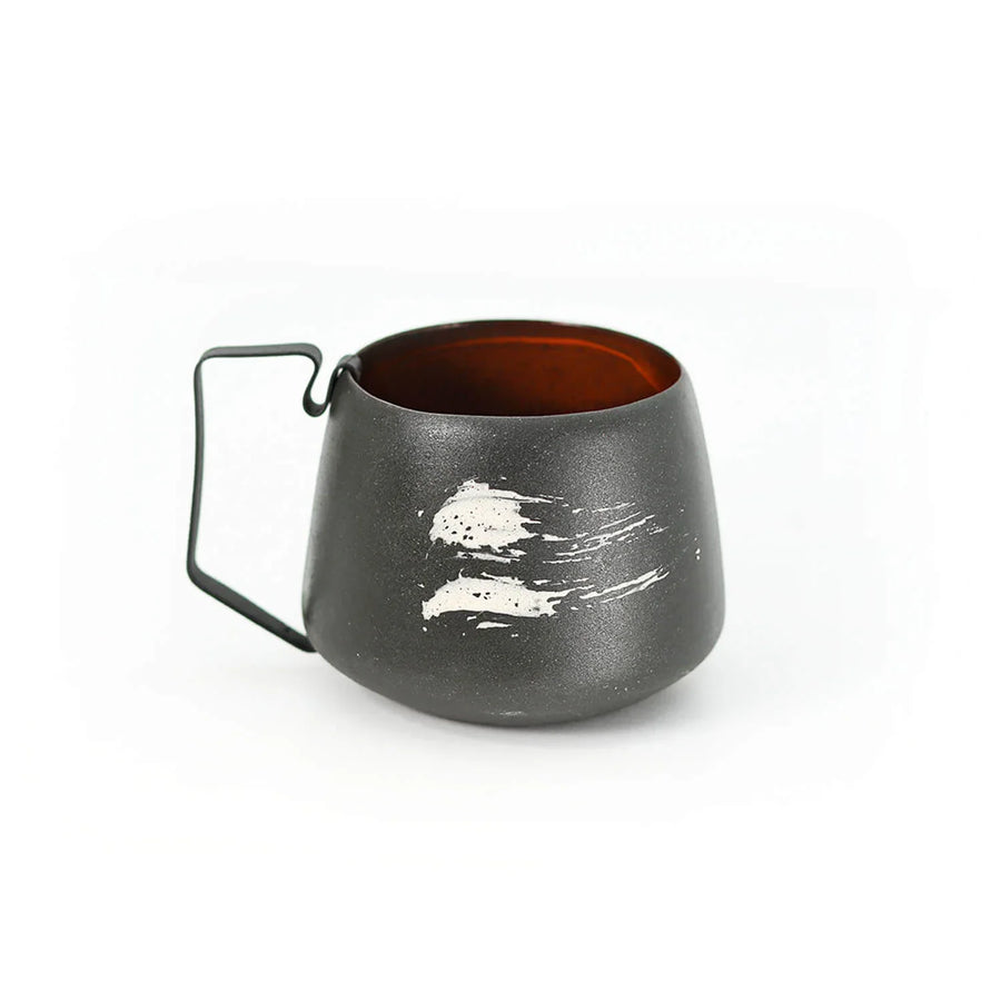 Hic Ceramics Stone Medium Stoneware Cup with Removable Stainless Steel Handle