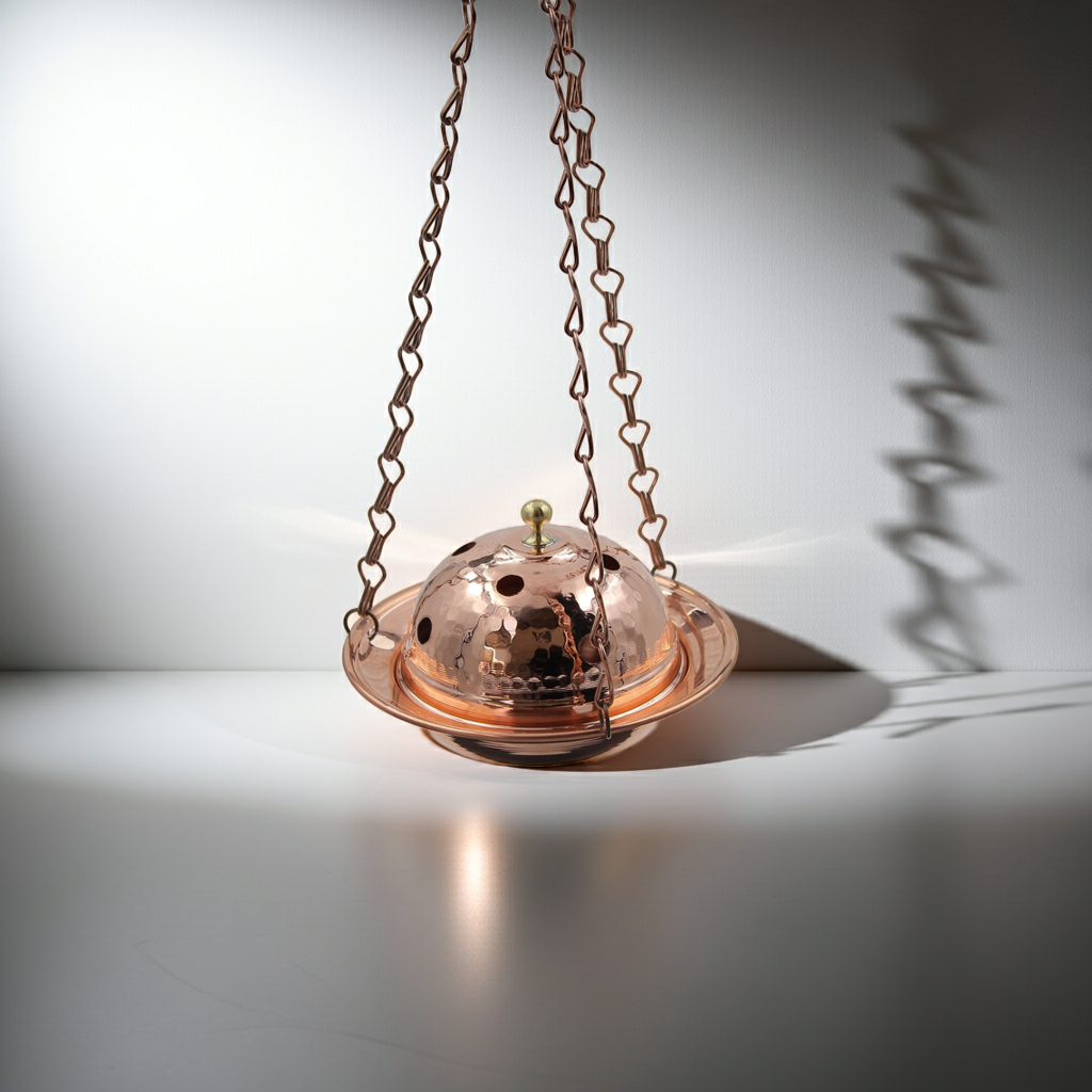 Solid Copper Hanging Incense Burner & Aromatherapy Diffuser