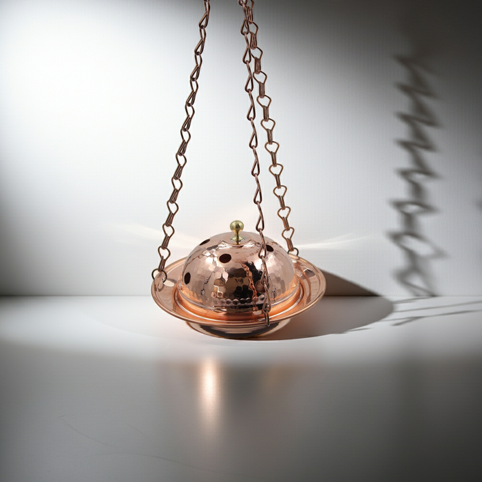 Solid Copper Hanging Incense Burner & Aromatherapy Diffuser