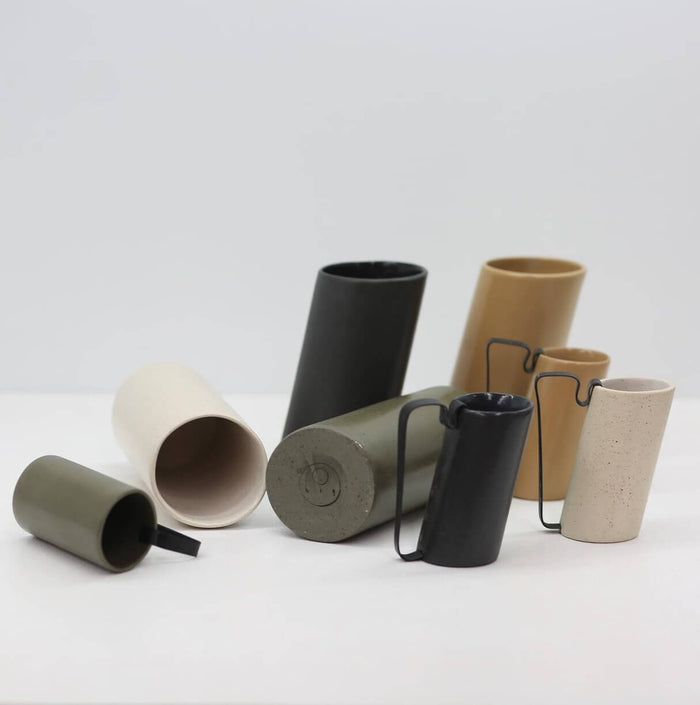 Hic Ceramics Cylindrical Large Mug — Handcrafted Stoneware Espresso Mug