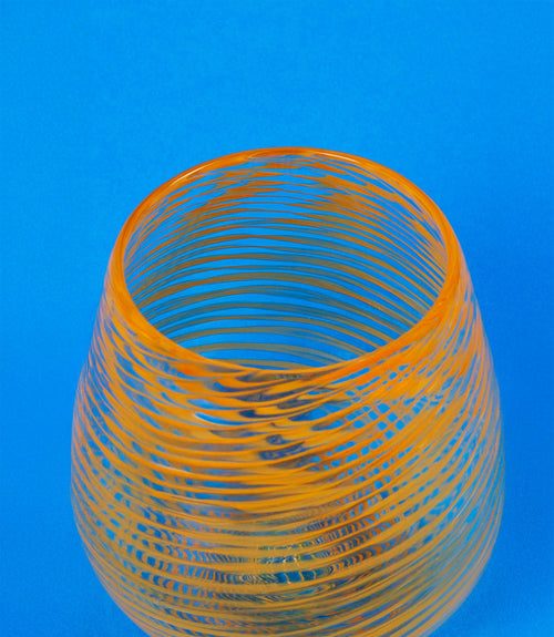 Barbablanca Hand-Blown Glass Object — Orange