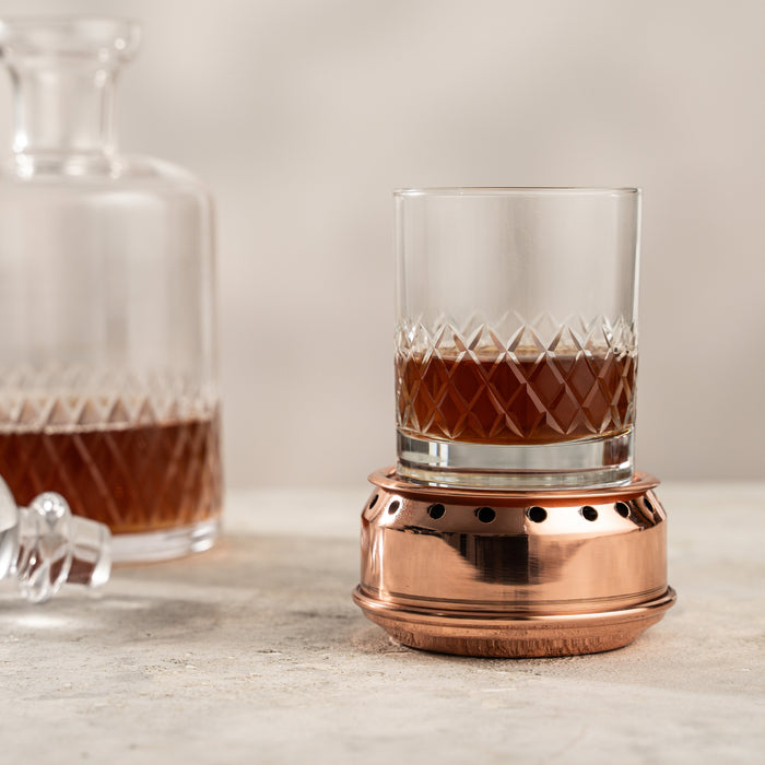 Handmade Copper Drink Warmer, 100% Solid Copper Heat Base for Glasses