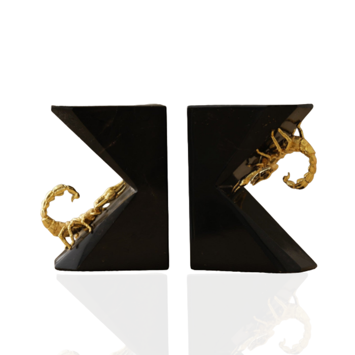 Scorpion Marble Bookends (Set of 2)