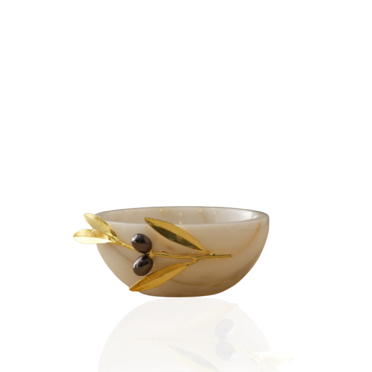 Olive Branch Marble Bowl – Timeless Mediterranean Elegance