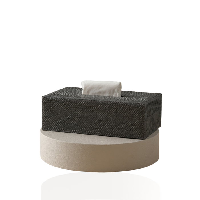 Black Lizard Embossed Tissue Box
