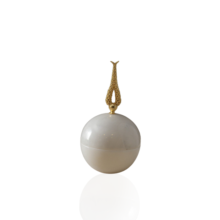 Hyacinth Bonbonnière with Ornate Brass Lid