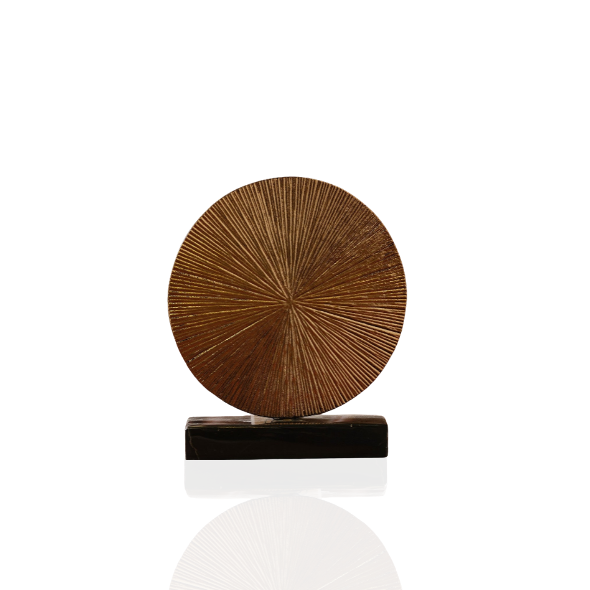 Bronze Eclipse Disc – Radiant Texture with a Dark Edge