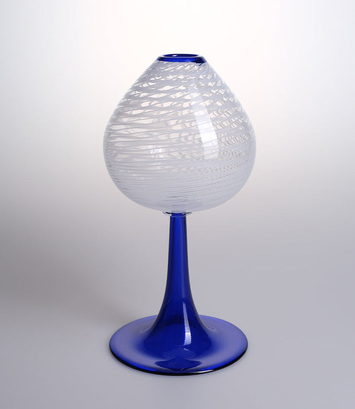 Supporto Blu Round Vase — Hand-Blown Glass
